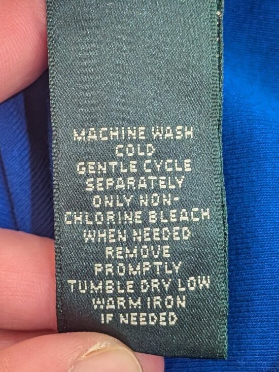 Lauren Ralph Lauren Blue Long Sleeve Top Women’s Small Cotton Stretch Casual - Picture 9 of 12